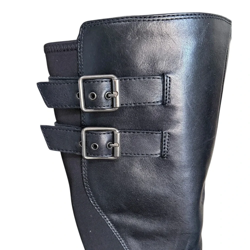 Cobb Hill By New Balance Black Leather Knee‎ High Boots Women's Size 6.5 M